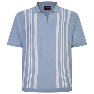 KW066 Striped Knitted Polo 2XL-6XL