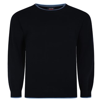 KW068 Tipped Crew Neck Pullover 7XL-8XL