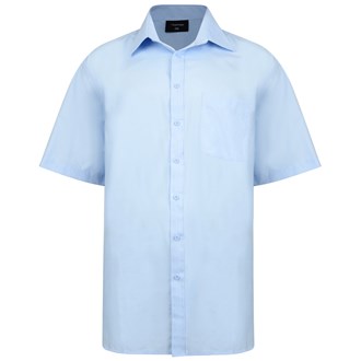 SH147 Plain Collar Short Sleeve Shirt 2-8xl